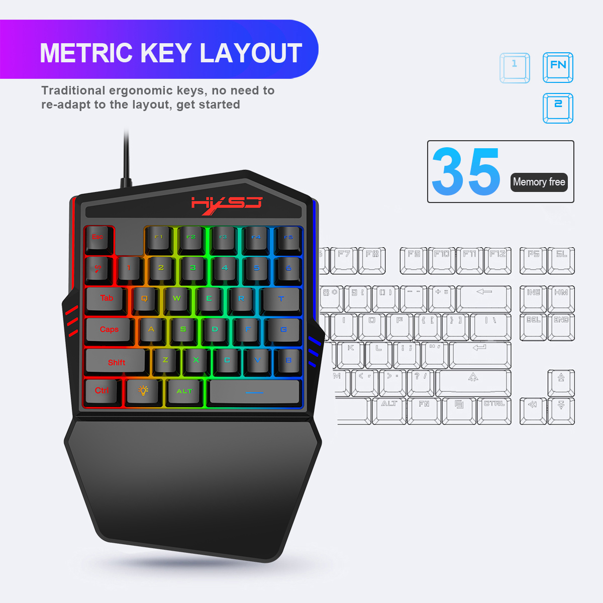Webcam HXSJ V100 V100-2 35 Phí - đánh giá và giá Gaming Keyboard Half
