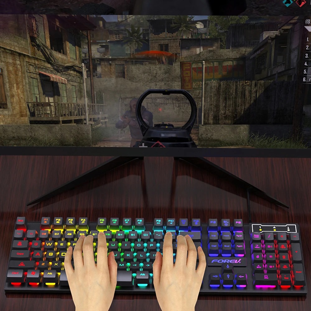 104 Keys Wired Keyboard RGB Co - đánh giá và giá Gaming Keyboard Budget