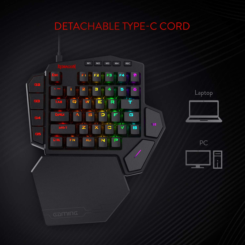 Redragon K585 DITI One-Handed  - đánh giá và giá Gaming Keyboard Half