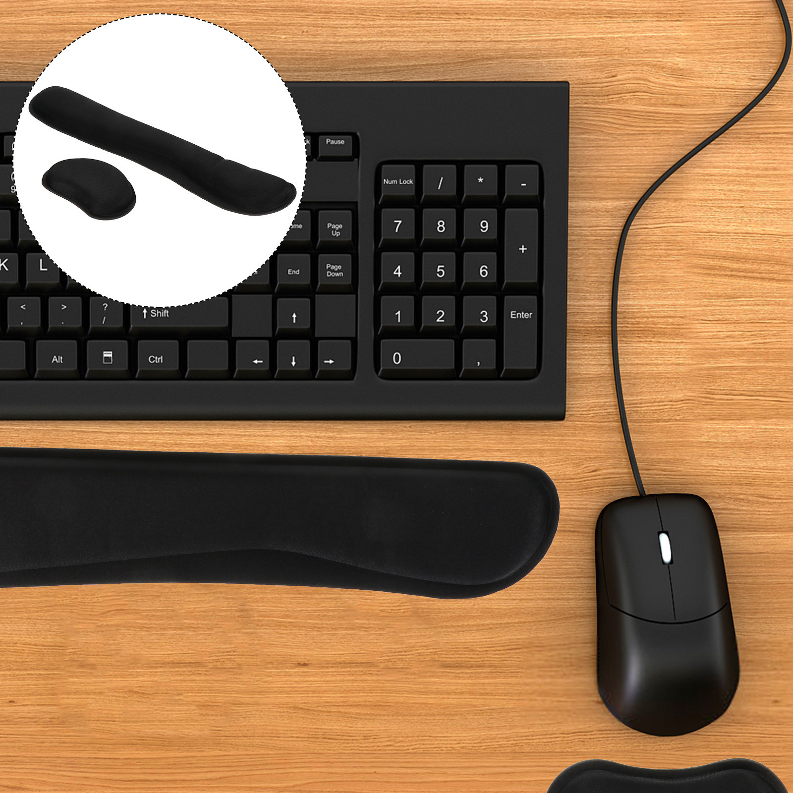 1Set Memory Foam Wrist Rest Se - đánh giá và giá Gaming Keyboard Ergonomic