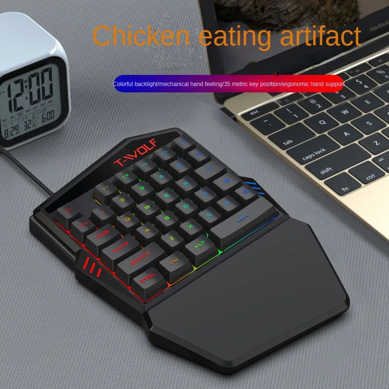 T-WOLF TF900 One Handed Keyboa - đánh giá và giá Gaming Keyboard Half