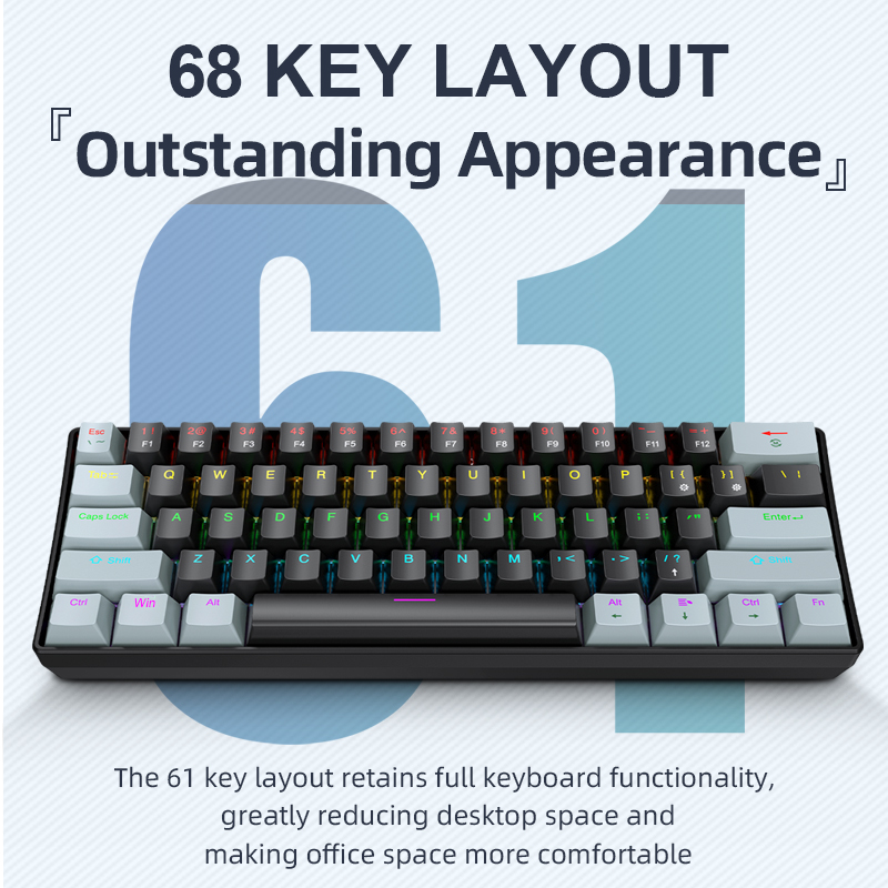 APAYADO K61 Mini Mechanical Ke - đánh giá và giá Gaming Keyboard Budget