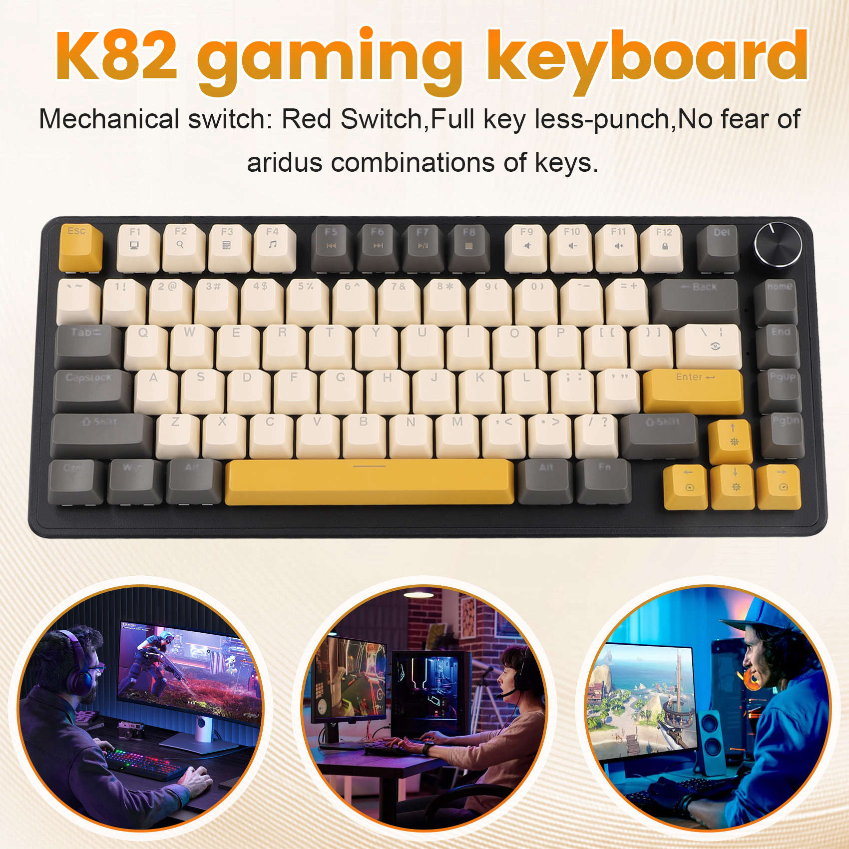 K82 Gaming Keyboard With Media - đánh giá và giá Keyboard Gaming Blue Switch