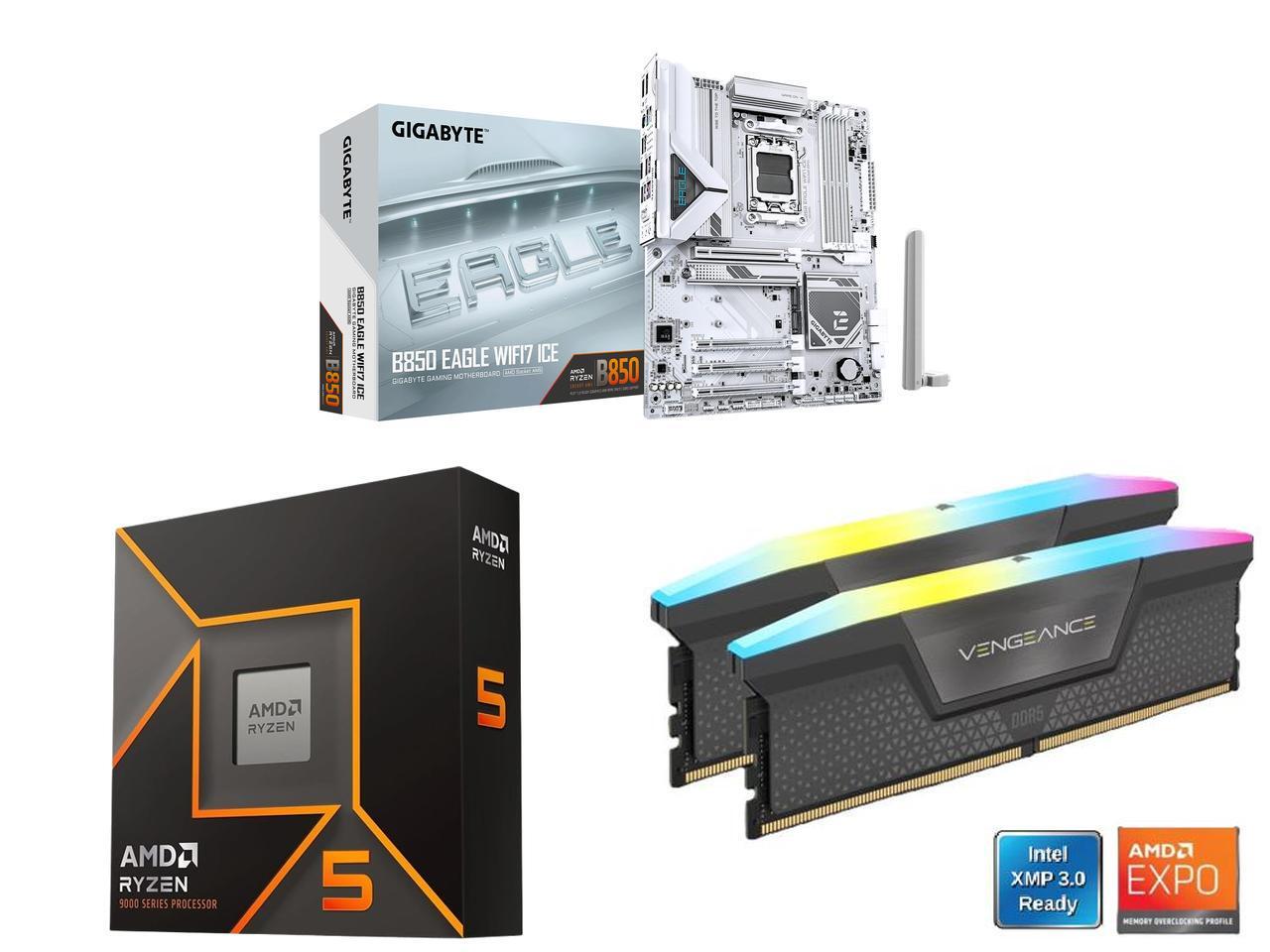 GIGABYTE B850 EAGLE WIFI7 ICE  - đánh giá và giá Corsair Ram Vengeance 16Gb
