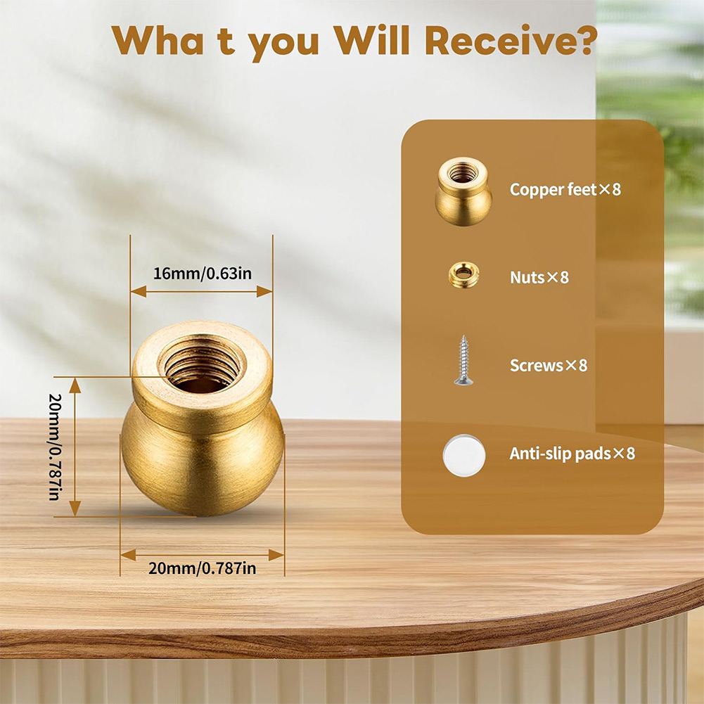 4Pcs Brass Cutting Board Feet  - đánh giá và giá Stabilizer Screw In