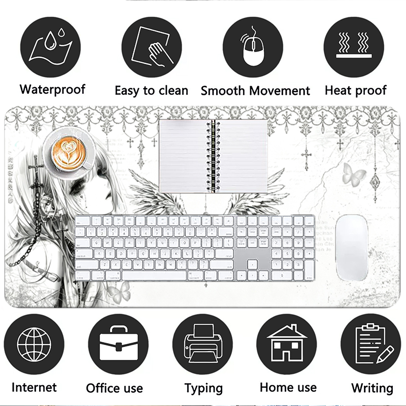 Leather Mousepad Black White A - đánh giá và giá Gaming Keyboard Tactile