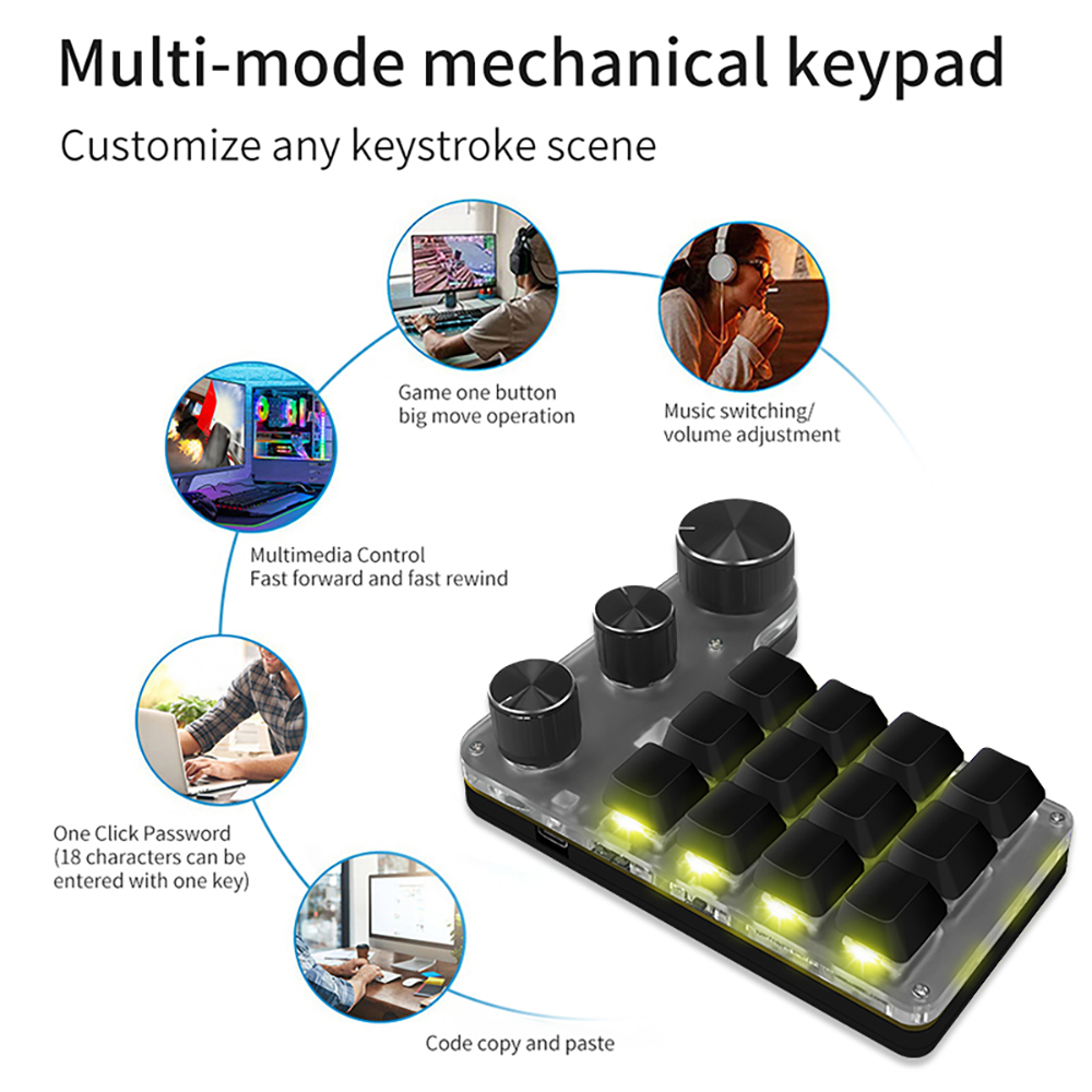 Bluetooth Programming Macro Cu - đánh giá và giá Gaming Keyboard Mini Mechanical