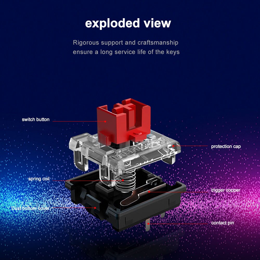 Redragon SMD LED RGB MX Low Pr - đánh giá và giá Keyboard Gaming Blue Switch