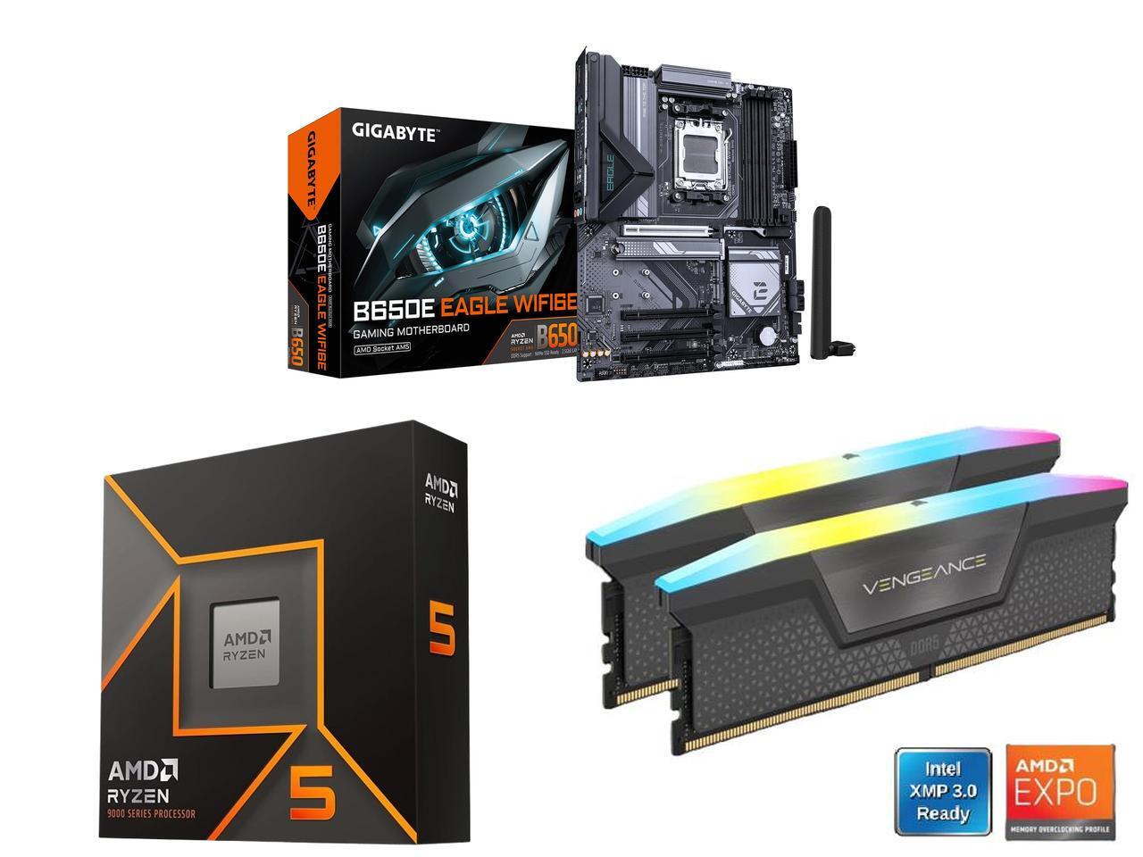GIGABYTE B650E EAGLE WIFI6E AM - đánh giá và giá Corsair Ram Vengeance 16Gb