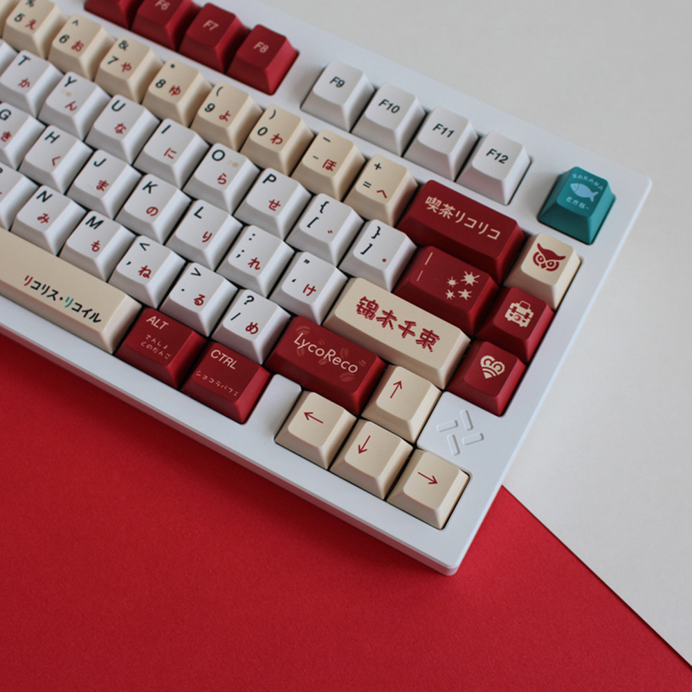 Lycoris Giật Anime PBT Keycap  - đánh giá và giá Gaming Keyboard Ergonomic