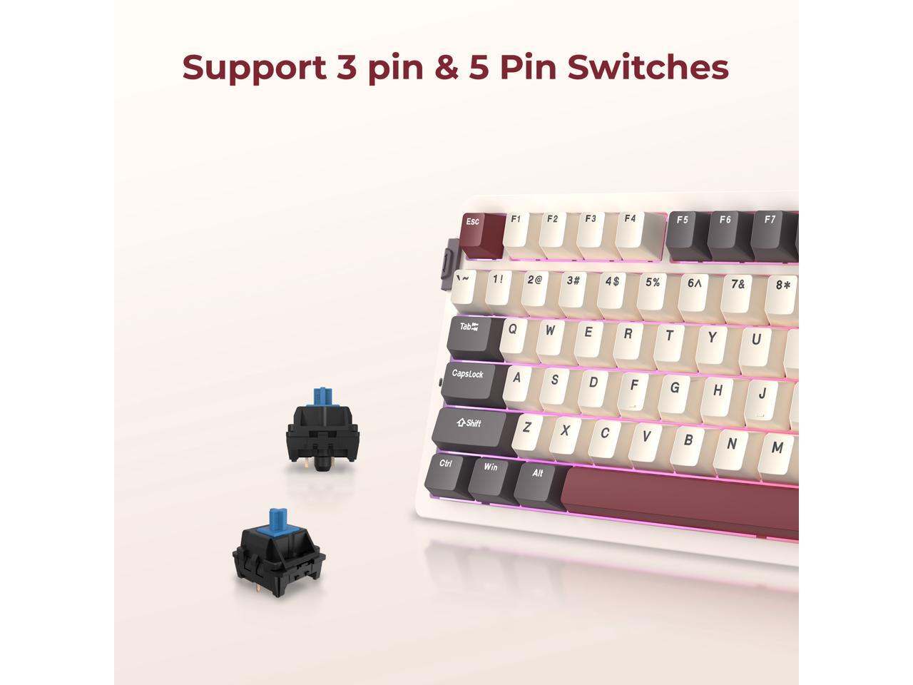 Rosewill Neon S75 Wireless Mec - đánh giá và giá Keyboard Gaming Blue Switch