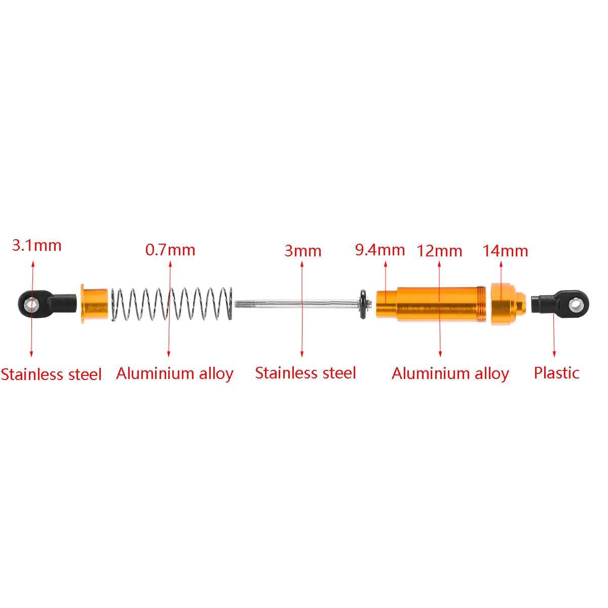 Aluminum Big Bore Shocks 75/85 - đánh giá và giá Stabilizer Screw In